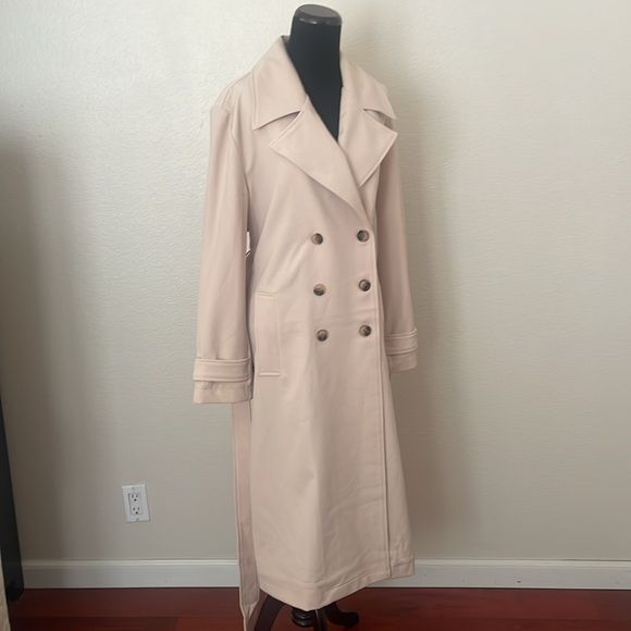New Beware Bagatelle Collection Beige Tan Natural Trench Coat - Picture 14 of 17